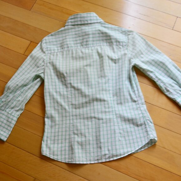 J. MCLAUGHLIN 100% Cotton Checker Shirt Blouse Top Size 4 - Picture 9 of 11